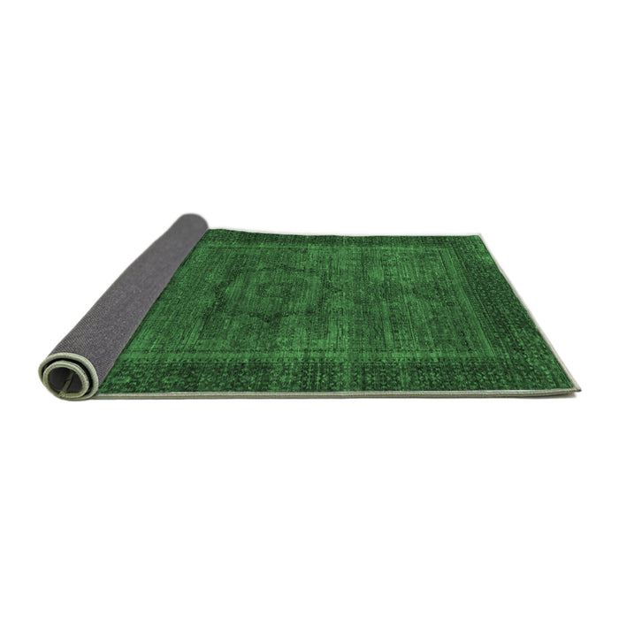 Sideview of Abstract Emerald Green Modern Rug, abs1309emgrn