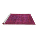 Sideview of Machine Washable Abstract Pink Modern Rug, wshabs1309pnk