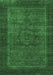 Machine Washable Abstract Emerald Green Modern Area Rugs, wshabs1309emgrn