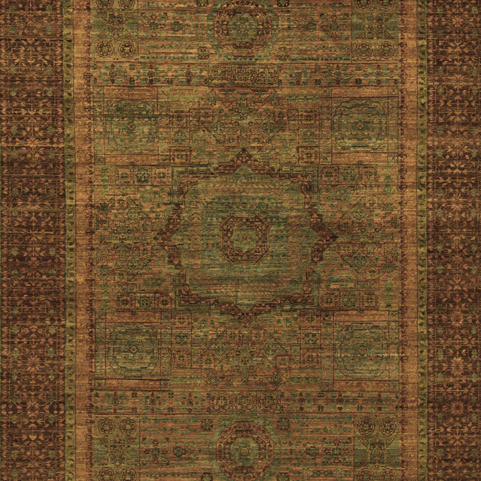 Machine Washable Abstract Brown Modern Rug, wshabs1309brn