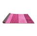 Sideview of Abstract Pink Modern Rug, abs130pnk