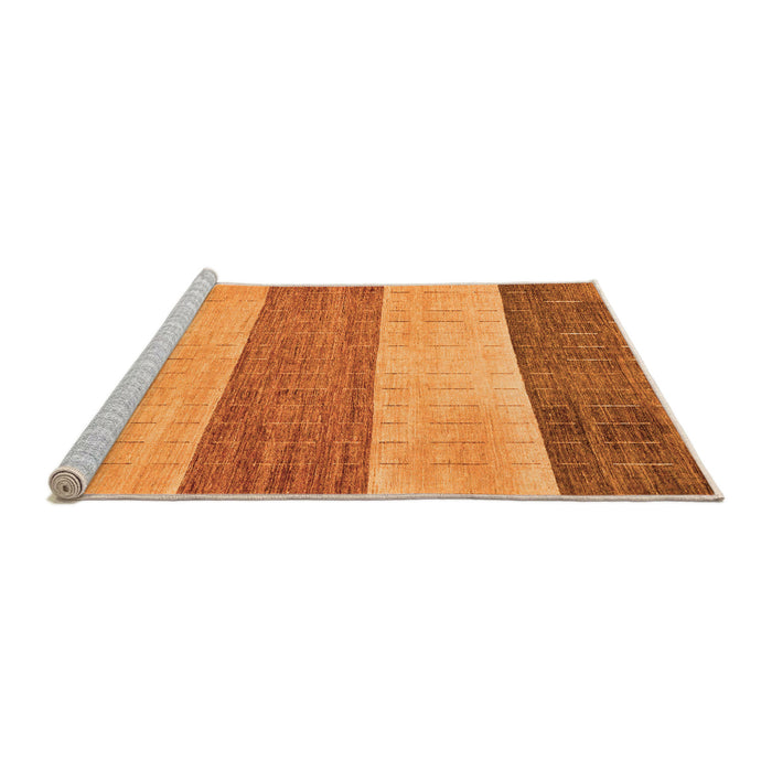Sideview of Machine Washable Abstract Orange Modern Area Rugs, wshabs130org
