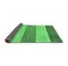 Sideview of Abstract Emerald Green Modern Rug, abs130emgrn