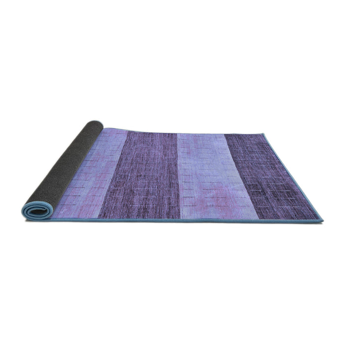 Sideview of Abstract Blue Modern Rug, abs130blu
