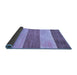 Sideview of Abstract Blue Modern Rug, abs130blu