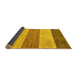 Sideview of Abstract Yellow Modern Rug, abs130yw