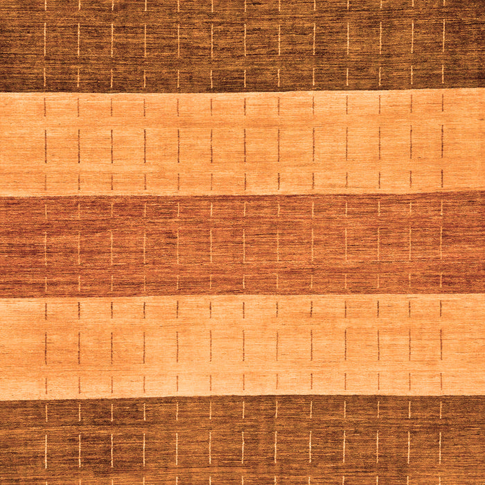 Square Machine Washable Abstract Orange Modern Area Rugs, wshabs130org