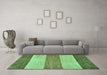 Machine Washable Abstract Turquoise Modern Area Rugs in a Living Room,, wshabs130turq