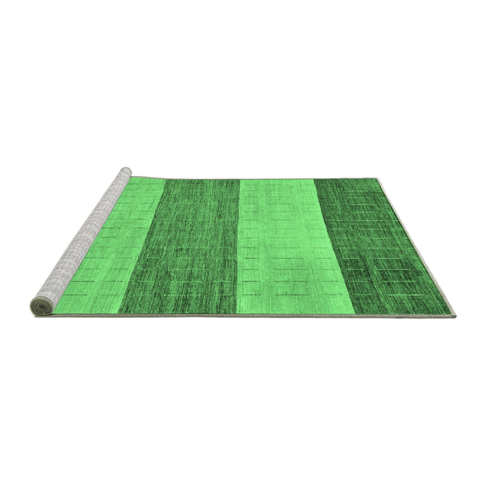 Sideview of Machine Washable Abstract Emerald Green Modern Area Rugs, wshabs130emgrn