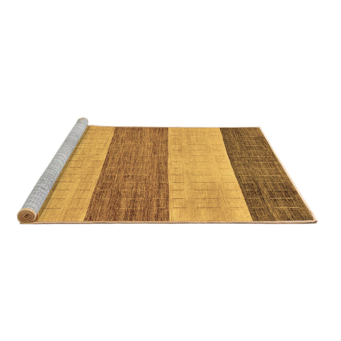 Sideview of Machine Washable Abstract Brown Modern Rug, wshabs130brn