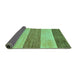 Sideview of Abstract Turquoise Modern Rug, abs130turq