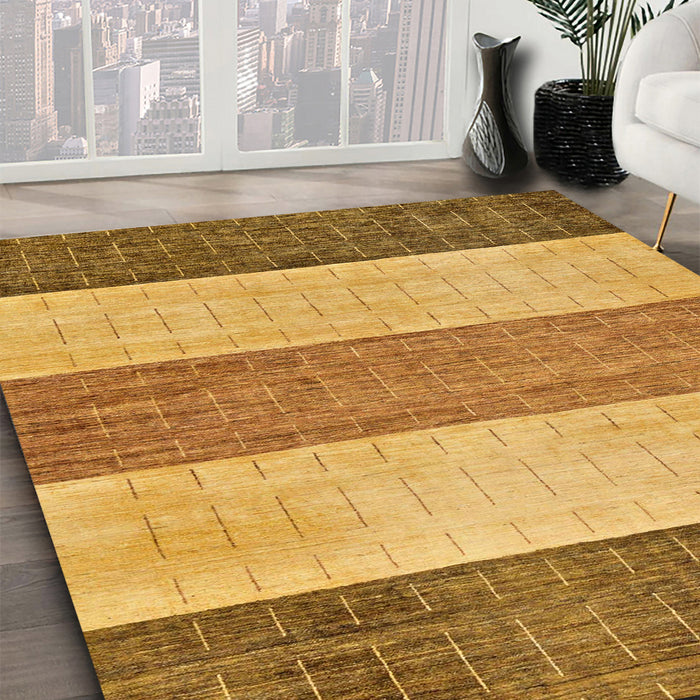 Machine Washable Abstract Orange Rug in a Family Room, wshabs130