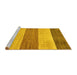 Sideview of Machine Washable Abstract Yellow Modern Rug, wshabs130yw