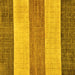 Square Machine Washable Abstract Yellow Modern Rug, wshabs130yw