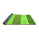 Sideview of Abstract Green Modern Rug, abs130grn