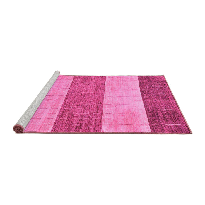 Sideview of Machine Washable Abstract Pink Modern Rug, wshabs130pnk