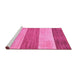 Sideview of Machine Washable Abstract Pink Modern Rug, wshabs130pnk