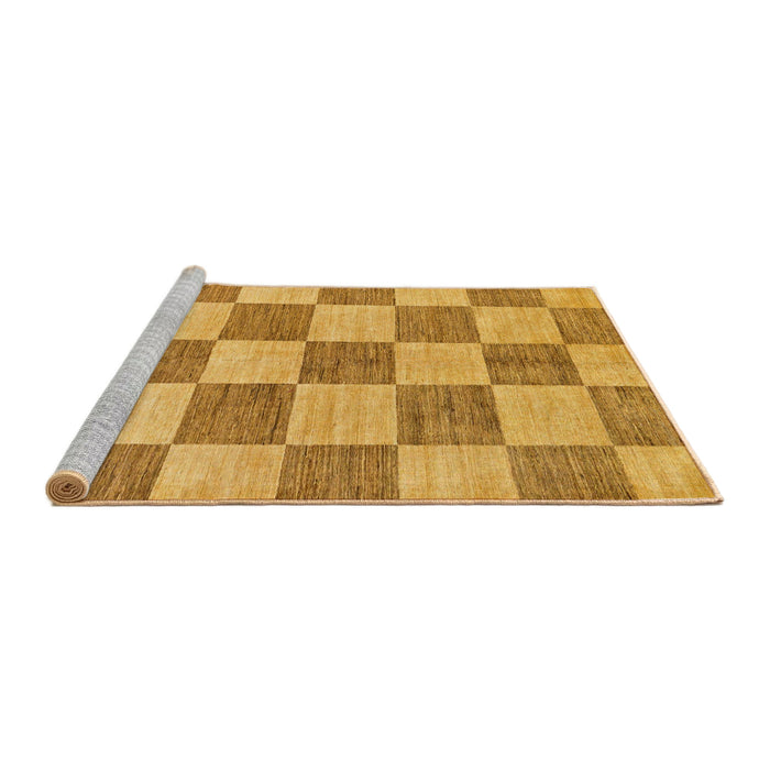 Sideview of Machine Washable Abstract Orange Rug, wshabs131