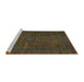 Sideview of Machine Washable Abstract Bakers Brown Rug, wshabs1310