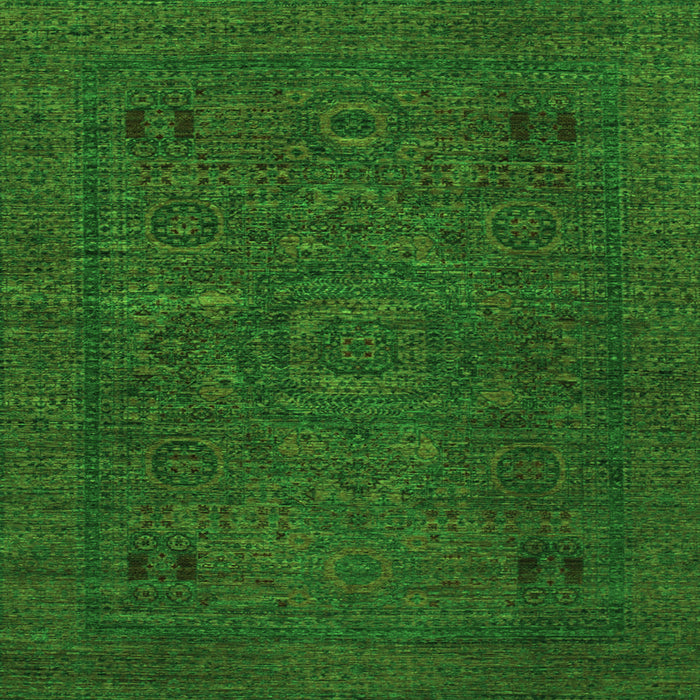 Square Machine Washable Abstract Green Modern Area Rugs, wshabs1310grn