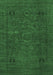 Machine Washable Abstract Emerald Green Modern Area Rugs, wshabs1310emgrn