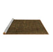 Sideview of Machine Washable Abstract Brown Modern Rug, wshabs1310brn