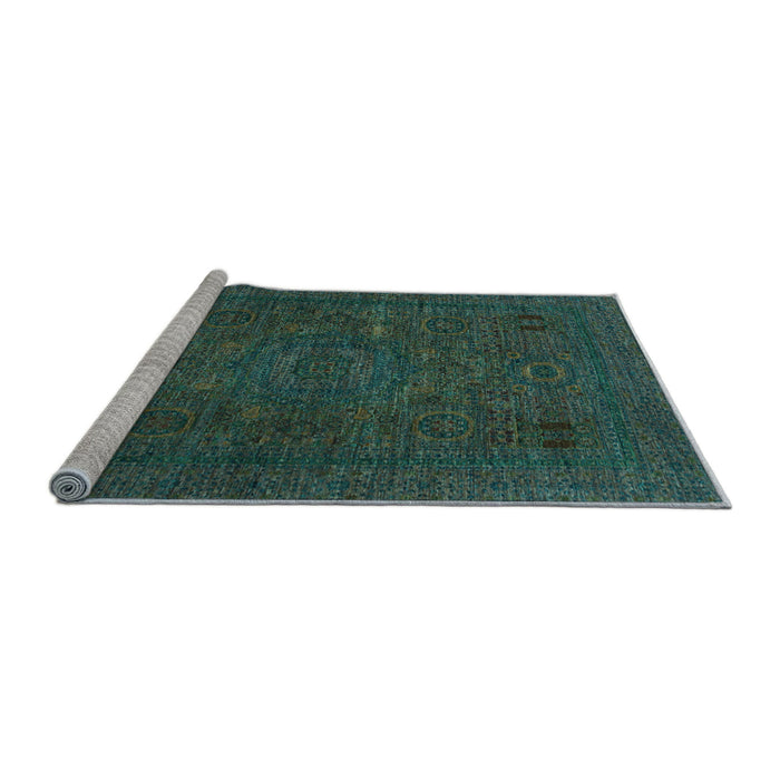 Sideview of Machine Washable Abstract Light Blue Modern Rug, wshabs1310lblu