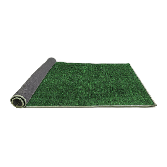Sideview of Abstract Emerald Green Modern Rug, abs1310emgrn