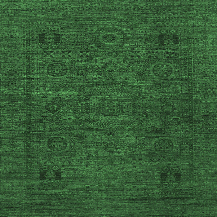Square Abstract Emerald Green Modern Rug, abs1310emgrn