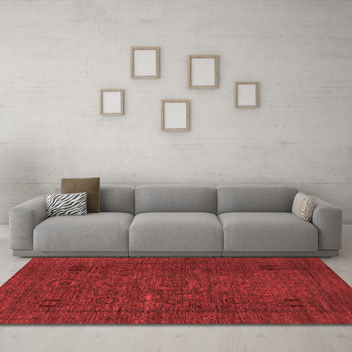 Modern Red Washable Rugs
