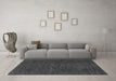 Machine Washable Abstract Gray Modern Rug in a Living Room,, wshabs1310gry