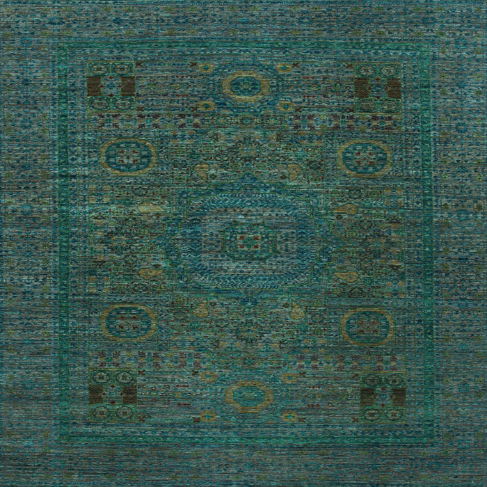 Square Machine Washable Abstract Light Blue Modern Rug, wshabs1310lblu