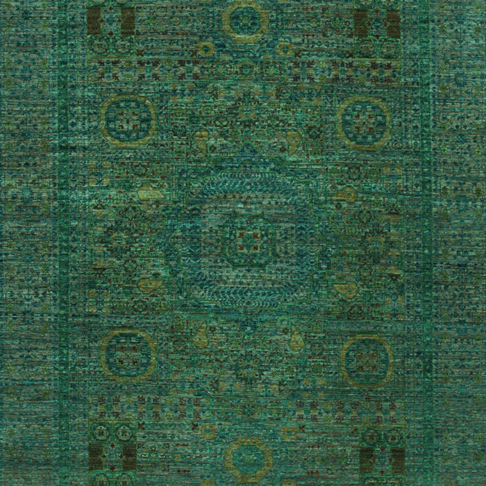 Machine Washable Abstract Turquoise Modern Area Rugs, wshabs1310turq