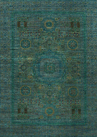 Abstract Light Blue Modern Rug, abs1310lblu