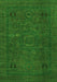 Machine Washable Abstract Green Modern Area Rugs, wshabs1310grn