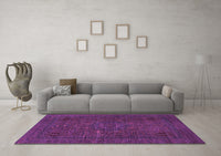 Machine Washable Abstract Purple Modern Rug, wshabs1310pur