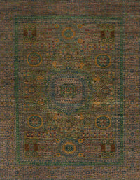 Machine Washable Abstract Bakers Brown Rug, wshabs1310