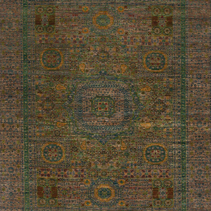 Machine Washable Abstract Bakers Brown Rug, wshabs1310