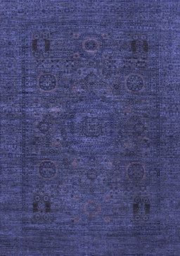 Abstract Blue Modern Rug, abs1310blu