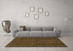 Machine Washable Abstract Brown Modern Rug in a Living Room,, wshabs1310brn