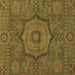 Square Abstract Brown Modern Rug, abs1311brn