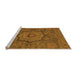 Sideview of Machine Washable Abstract Orange Modern Area Rugs, wshabs1311org