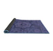 Sideview of Abstract Blue Modern Rug, abs1311blu