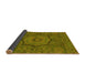 Sideview of Abstract Yellow Modern Rug, abs1311yw