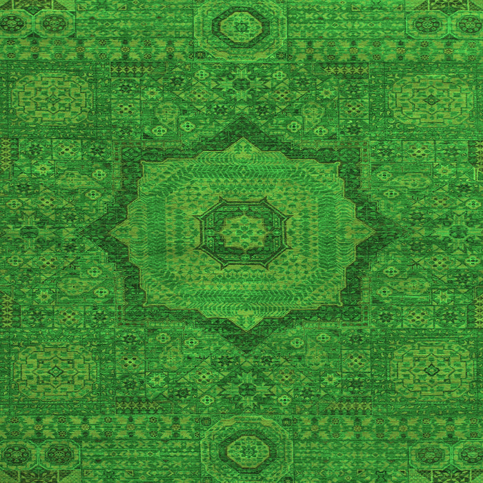 Square Abstract Green Modern Rug, abs1311grn