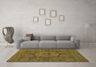 Machine Washable Abstract Brown Modern Rug in a Living Room,, wshabs1311brn