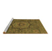 Sideview of Machine Washable Abstract Brown Modern Rug, wshabs1311brn