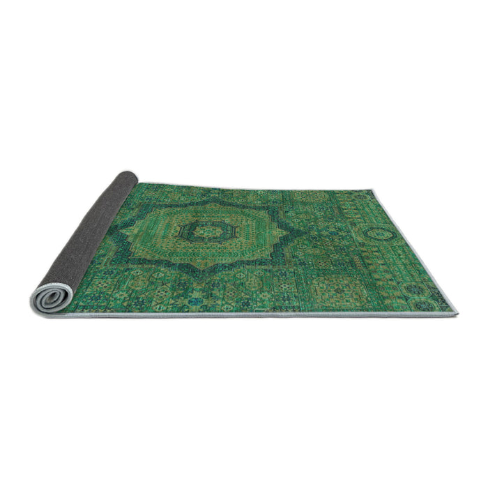 Sideview of Abstract Light Blue Modern Rug, abs1311lblu