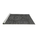 Sideview of Machine Washable Abstract Gray Modern Rug, wshabs1311gry