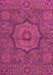 Machine Washable Abstract Pink Modern Rug, wshabs1311pnk